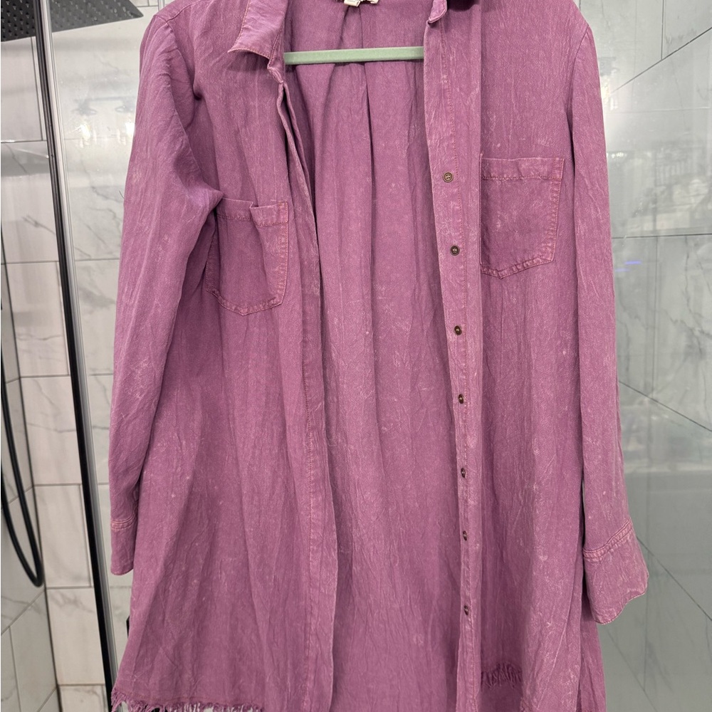 Umgee Purple Button-Up Top
